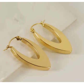 Chunky Gold Hoop Earrings for Women & Girls – Stainless Steel