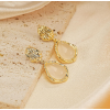 Golden Moonstone Opal Droplet Earrings – Elegant Drop Earrings for Women