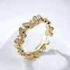Luxury Gold-Plated Butterfly Ring for Women – Elegant Full Eternity Band with Sparkling CZ Stone Inlay | Dainty Adjustable Finger Ring Featuring Intricate Butterfly Design | Trendy Fashion Jewelry for Daily Wear, Parties & Special Occasions