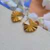 Golden Radiance Heart Hoop Earrings for women and girls