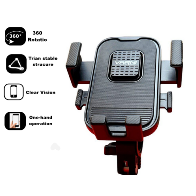 VARNI phone holder with one touch Auto lock, 360" Rotation, Trian stable strucure for Bike, scooter, bicycles, motorcycles and baby strollers Premium