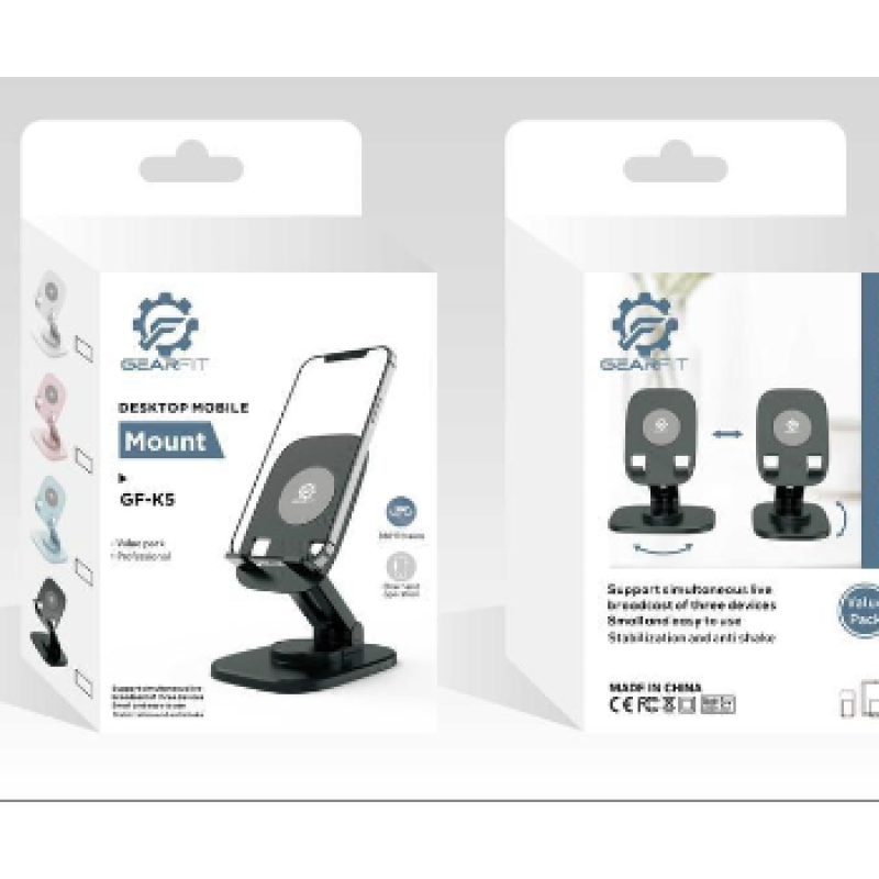GEARFIT GF-K5 Desktop Mobile Mount – Smart & Stylish Mobile Stand for Everyday Use