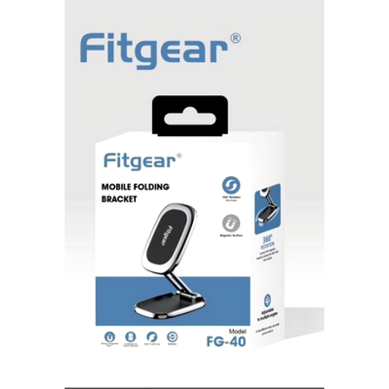 Fitgear Mobile folding Stand – 360° Rotating Base with Foldable, Adjustable Design with magnetic surfaced 