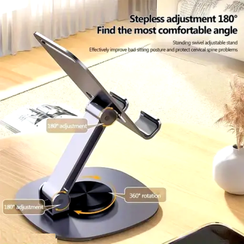 Fitgear Mobile Stand – 360° Rotating Base with Foldable & Adjustable Design
