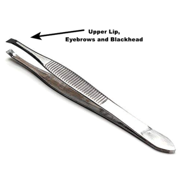 88 Nain To Nain Brother Metal Flat Tip Tweezer and Plucker For Upper Lip, Eyebrows and Blackhead 