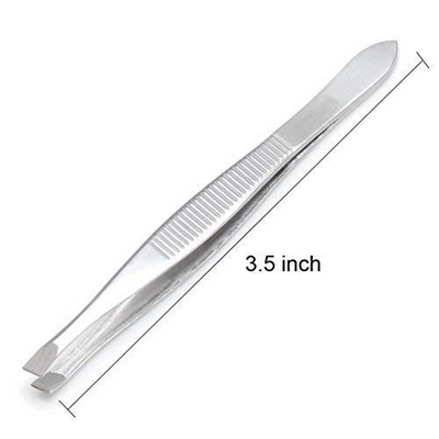 88 Nain To Nain Brother Metal Flat Tip Tweezer and Plucker For Upper Lip, Eyebrows and Blackhead 