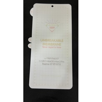 UNBREKABLE membrane screen guard mobile phone protector diamont quality for oppo find X7, 1+12R, 1+Ace 3, 1+Ace 3 pro, Realme GT 6T, GT 6