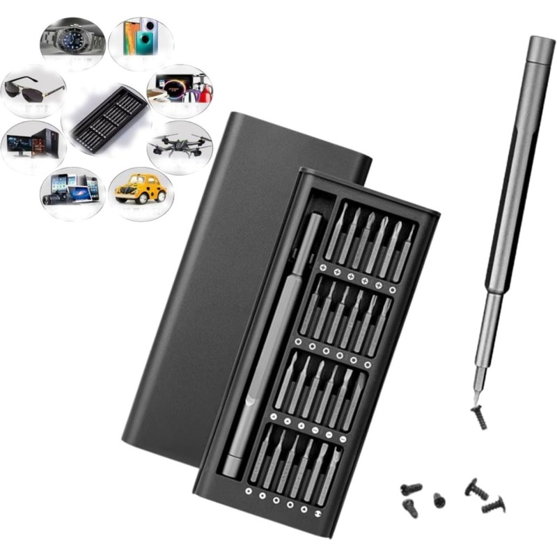 24 in 1 Precision Screwdriver Set with Magnetic Driver, Windspeed Pocket Manual Screwdriver Tool Kit with Sliding Closure, Mini Professional Repair Tools for Electronics/Watch/Camera/Laptop/Glasses