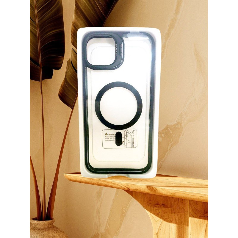 Metal stand case with camera protector, dust remove kit and cleaning wipes transparent cover high-quality for iphone 14 plus