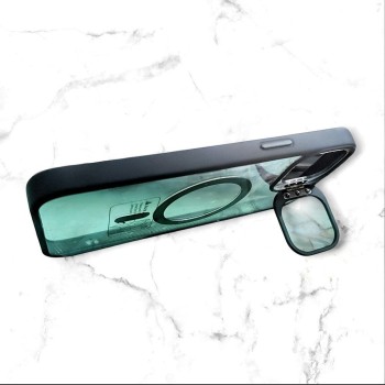 Metal stand case with camera protector, dust remove kit and cleaning wipes transparent cover high-quality for iphone 14 plus