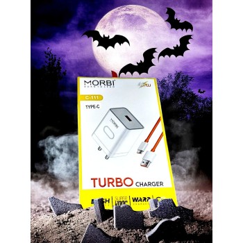 morbi fast charger with fast cable type-c 45w TORBO CHARGER super vooc charger C-111
