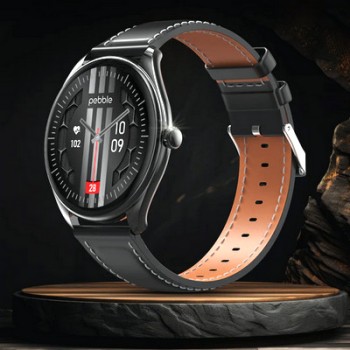 Pebble slimmest smartwatch royal legend amoled watch with bluetooth calling, waterproof high quality finishing for men and women 