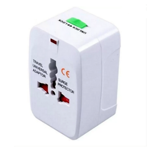 International Universal Travel Adapter All-in-One Solution for US, AUS, UK, EU, Europe, North-South America Multipurpose with surge protector 