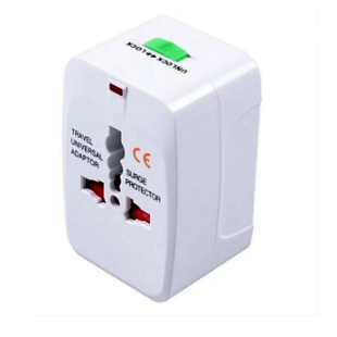 International Universal Travel Adapter All-in-One Solution for US, AUS, UK, EU, Europe, North-South America Multipurpose with surge protector 