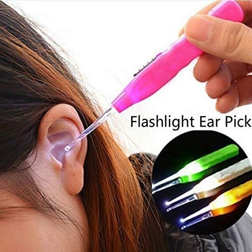 LED Flashlight Earpick with Tweezer – Multipurpose Ear Wax Removal Tool with Bright Light, Soft Tips, and Precision Tweezer for Safe and Easy Ear Cleaning – Ideal for Kids, Adults & Family Use