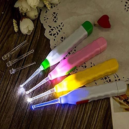 LED Flashlight Earpick with Tweezer – Multipurpose Ear Wax Removal Tool with Bright Light, Soft Tips, and Precision Tweezer for Safe and Easy Ear Cleaning – Ideal for Kids, Adults & Family Use