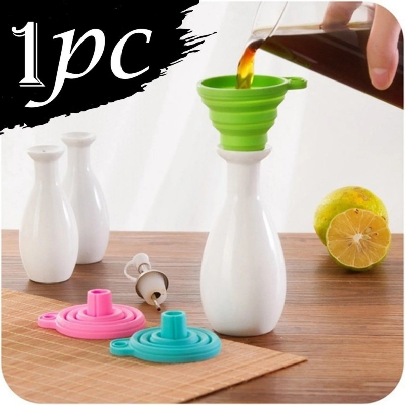 Premium Silicone Funnel for Kitchen Use – Food-Grade, Heat-Resistant, Collapsible Funnel for Easy Oil, Sauce, Water & Juice Pouring – Reusable, Space-Saving Design for Bottles & Jars