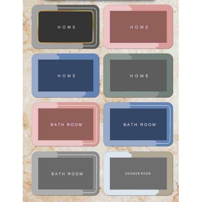 Non-Slip Waterproof Floor Mat Soft and Durable Rug for Bathroom, Kitchen, Bedroom and Entrance Door