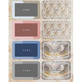 PVC Cotton Tufted Bath Mat Soft, Water Absorbent, Non-Slip Bathroom Rug for home, kitchen, office, bathrooms                    