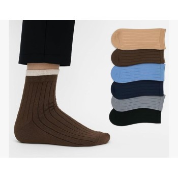 Premium Cotton Ribbed Ankle Socks Unisex, Multi-Color