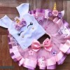 Cute girls frocks dress set birthday party wear fabric soft best quality