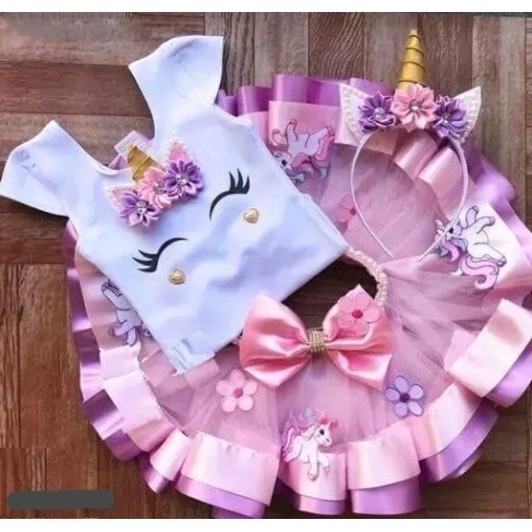 Cute girls frocks dress set birthday party wear fabric soft best quality