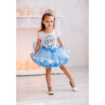 Cute girls frocks dress set soft net soft cotton perfect fitting