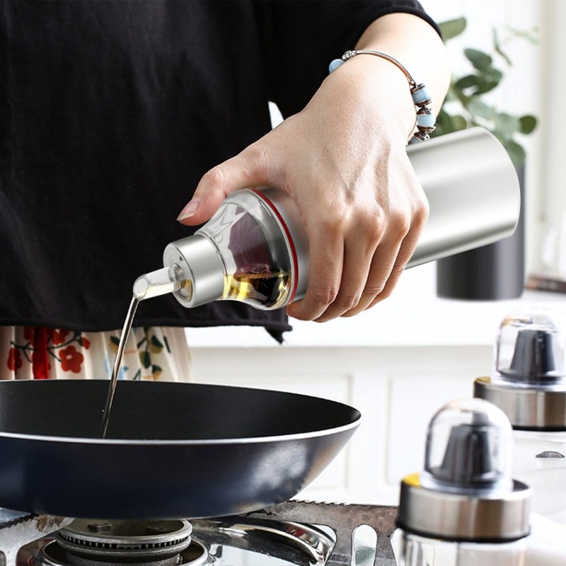 1000 ml Oil Dispenser Bottle – Leak-Proof Glass Cooking Oil Container for Kitchen Use