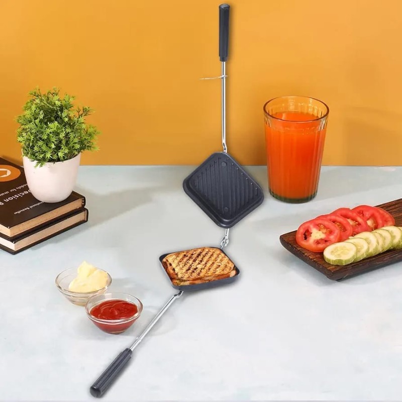 Non-Stick Sandwich Hand Toaster – Portable Gas Sandwich Grill Maker for Home & Outdoor Use