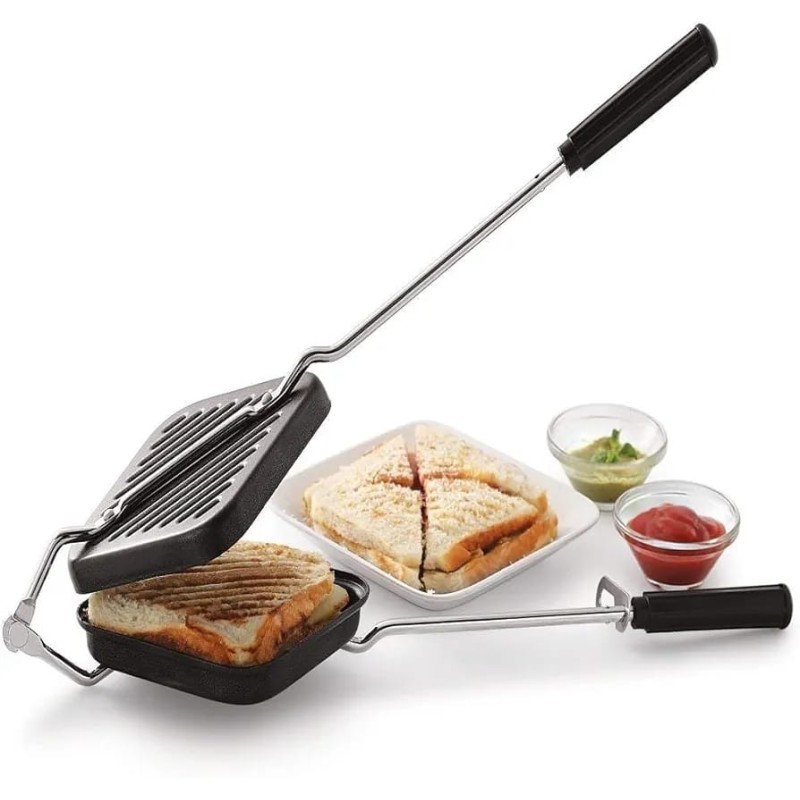 Non-Stick Sandwich Hand Toaster – Portable Gas Sandwich Grill Maker for Home & Outdoor Use