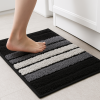 Premium Anti-Skid Striped Microfiber Bath Mat – Soft, Absorbent & Quick Dry Floor Mat