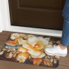 Premium Anti-Skid Floor Mat with Elegant Golden Floral Print