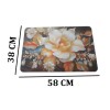 Premium Anti-Skid Floor Mat with Elegant Golden Floral Print