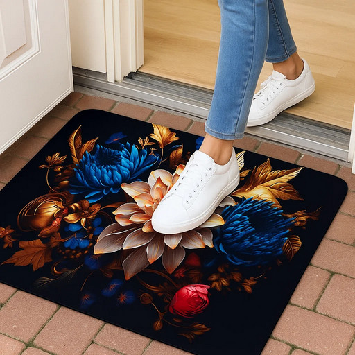 Premium Anti-Skid Multicolor Printed Floor Mat for home, kitchen, office