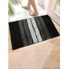 Premium Anti-Skid Striped Microfiber Bath Mat – Soft, Absorbent & Quick Dry Floor Mat