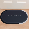 Anti-Slip Oval Bathroom Floor Mat – Minimalist Design