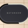 Anti-Slip Oval Bathroom Floor Mat – Minimalist Design