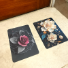 Premium 2pc Floral Printed Anti-Skid Doormat Set – Soft & Decorative Floor Mats for Home