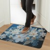 Premium Anti-Skid Floral Printed Floor Mat – Soft Polyester Fabric Top with Rubber Backing