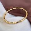 Elegant 18K Gold-Plated Bamboo Design Bangle Bracelet for Women – Minimalist & Durable Imitation Jewellery for Parties, Weddings & Daily Wear