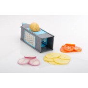 Multipurpose Vegetable Slicer & Grater – Adjustable Potato, Onion, Cheese & Fruit Cutter with Hand Guard