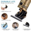 Metal Professional Cordless Buddha Hair Clipper Rechargeable T-Blade Men's Grooming Shaving Machine