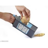 Multipurpose Vegetable Slicer & Grater – Adjustable Potato, Onion, Cheese & Fruit Cutter with Hand Guard