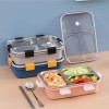 3-Compartment Leakproof Thermal Insulation Lunch Box – Reusable Stainless Steel Food Container
