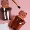 Plastic Wall Mounted Multipurpose Teddy Bear Toothbrush Holder Cup, ABS Plastic with Strong Adhesive Sticker Easy Installation 