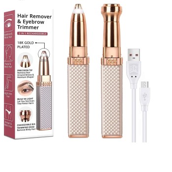 Women’s USB Rechargeable Trimmer – Face, Chin, Cheek, Eyebrow & Upper Lip Hair Remover