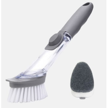 Cleaning Brush With Soap Dispenser Sponge Dish Scrubber for Kitchen Sink Wash Decontamination