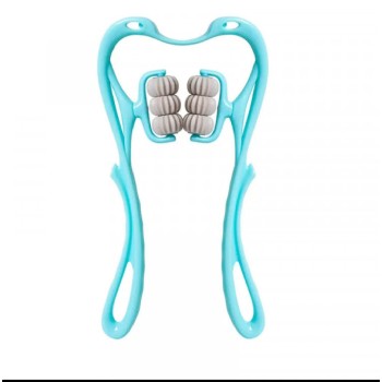 Manual Neck Massager, Trigger Point Roller Self Massager for Pain Relief deep Tissue Handheld Shoulder Tool with 6 Balls 