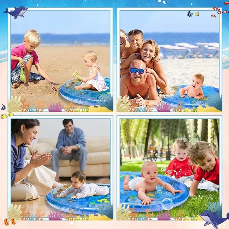 Toddly SplashJourney XL Inflatable Tummy Time Water Mat – Baby Sensory Play Mat for Early Development