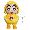 Cute Cartoon Character Keychain – Yellow Hoodie Collectible Toy Figure with Pokéball Design